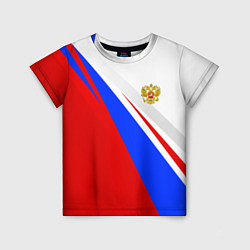 Футболка детская Россия, цвет: 3D-принт