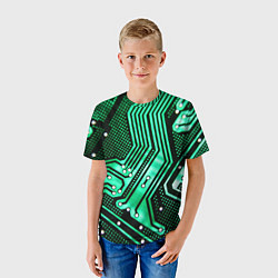 Футболка детская Микросхема, цвет: 3D-принт — фото 2
