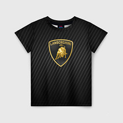 Футболка детская Lamborghini logo n carbone, цвет: 3D-принт