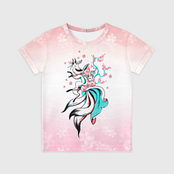 Футболка детская ЛИСА И САКУРА, цвет: 3D-принт