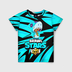 Футболка детская BRAWL STARS LEON SHARK, цвет: 3D-принт