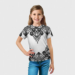 Футболка детская Кружева, цвет: 3D-принт — фото 2