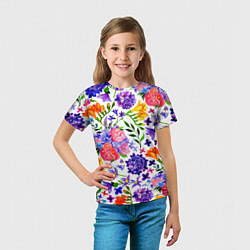 Футболка детская Весенняя пора Акварель, цвет: 3D-принт — фото 2