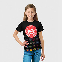 Футболка детская Atlanta Hawks 1, цвет: 3D-принт — фото 2