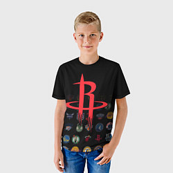 Футболка детская Houston Rockets 2, цвет: 3D-принт — фото 2