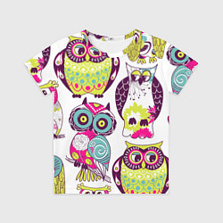 Футболка детская Мудрые совы, цвет: 3D-принт