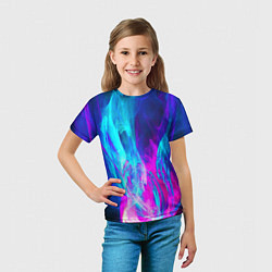 Футболка детская НЕОНОВЫЕ КРАСКИ, цвет: 3D-принт — фото 2