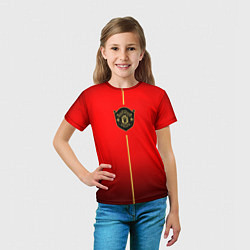 Футболка детская Манчестер Юнайтед лого 2020, цвет: 3D-принт — фото 2