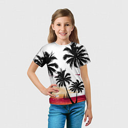 Футболка детская ЛЕТО-ПАЛЬМЫ, цвет: 3D-принт — фото 2