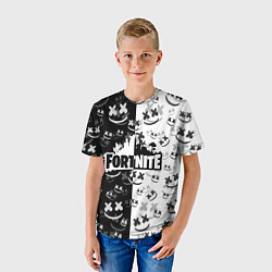 Футболка детская FORTNITE MARSHMELLO, цвет: 3D-принт — фото 2