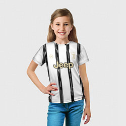 Футболка детская Juventus Home Authentic style 202122, цвет: 3D-принт — фото 2