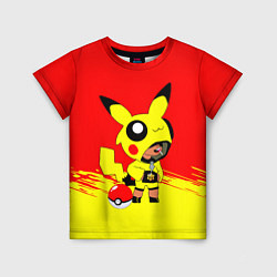 Футболка детская Brawl starsLeon pikachu, цвет: 3D-принт