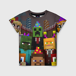 Футболка детская Minecraft - characters - video game, цвет: 3D-принт