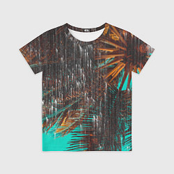 Футболка детская Palm glitch art, цвет: 3D-принт