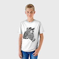 Футболка детская Zebra, цвет: 3D-принт — фото 2