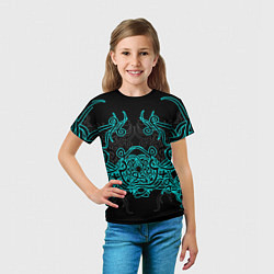 Футболка детская Узоры магия, цвет: 3D-принт — фото 2