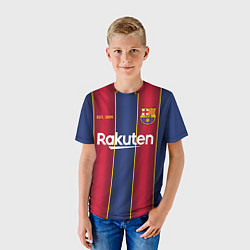 Футболка детская BARCELONA 2021 - ДОМАШНЯЯ, цвет: 3D-принт — фото 2