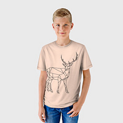 Футболка детская Олень, deer, цвет: 3D-принт — фото 2