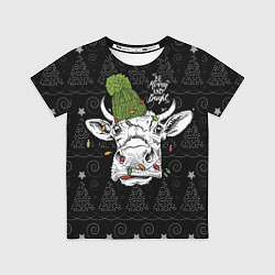 Футболка детская Be Merry and Bright, цвет: 3D-принт