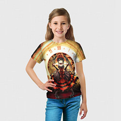 Футболка детская Куруми и часы, цвет: 3D-принт — фото 2