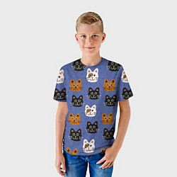 Футболка детская Котики, цвет: 3D-принт — фото 2