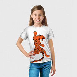 Футболка детская Тигр, цвет: 3D-принт — фото 2