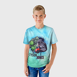 Футболка детская Тайсон против Джонса, цвет: 3D-принт — фото 2