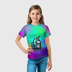 Футболка детская Among Us Unicorn Z, цвет: 3D-принт — фото 2