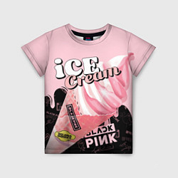 Футболка детская BLACKPINK ICE CREAM, цвет: 3D-принт