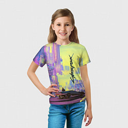 Футболка детская Cyberpunk 2077, цвет: 3D-принт — фото 2