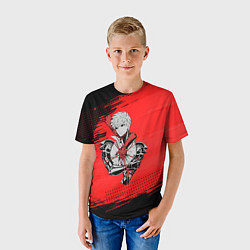 Футболка детская Генос One Punch Man, цвет: 3D-принт — фото 2