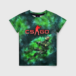 Футболка детская CS GO Green rage, цвет: 3D-принт