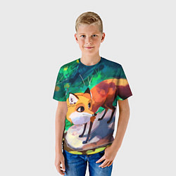 Футболка детская Лисичка, цвет: 3D-принт — фото 2