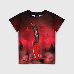 Футболка детская CS GO Crimson Web Gut Knife, цвет: 3D-принт