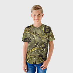 Футболка детская БИТКОИНЫ МОНЕТЫ, цвет: 3D-принт — фото 2