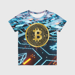 Футболка детская БИТКОИН BITCOIN, цвет: 3D-принт