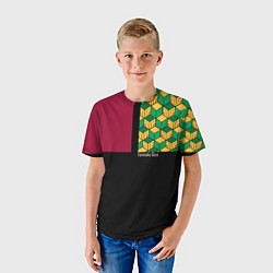 Футболка детская Гию Томиока Kimetsu no Yaiba, цвет: 3D-принт — фото 2