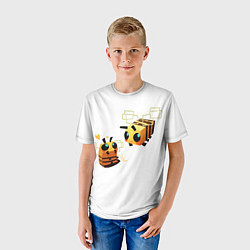 Футболка детская Minecraft Bee, цвет: 3D-принт — фото 2