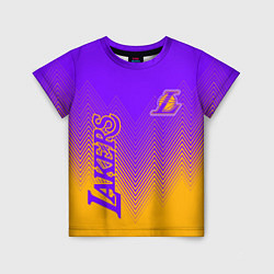 Футболка детская LOS ANGELES LAKERS ЛЕЙКЕРС, цвет: 3D-принт