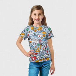 Футболка детская Школьная, цвет: 3D-принт — фото 2