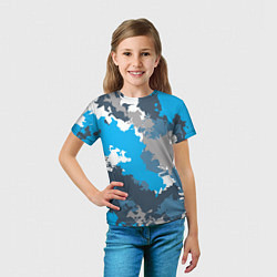 Футболка детская Камуфляж ледяной, цвет: 3D-принт — фото 2