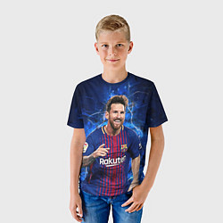 Футболка детская Лионель Месси Барселона 10, цвет: 3D-принт — фото 2