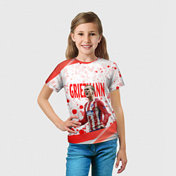 Футболка детская Антуан Гризманн Antoine Griezmann спина Z, цвет: 3D-принт — фото 2