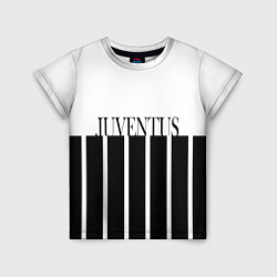 Футболка детская Juventus Tee Black and White 202122, цвет: 3D-принт