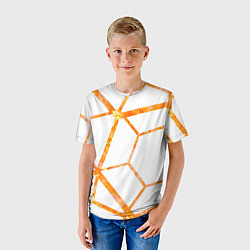 Футболка детская Hexagon, цвет: 3D-принт — фото 2