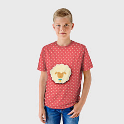 Футболка детская Овечка, цвет: 3D-принт — фото 2