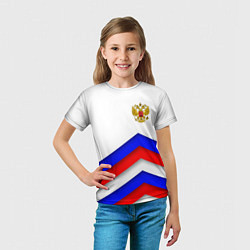 Футболка детская РОССИЯ ФОРМА АБСТРАКТНЫЙ, цвет: 3D-принт — фото 2