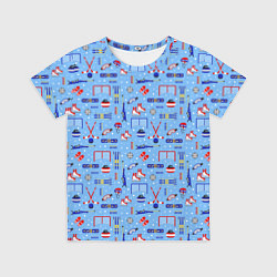 Футболка детская Зимние виды спорта, цвет: 3D-принт