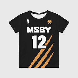 Футболка детская 12 MSBY BLACK JACKALS, цвет: 3D-принт