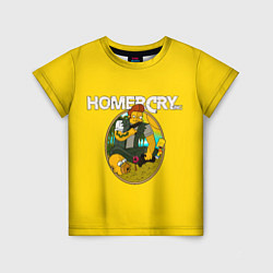 Футболка детская Homer Cry, цвет: 3D-принт